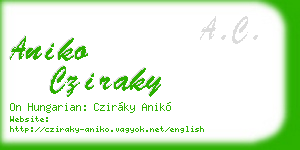 aniko cziraky business card